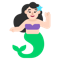 Mermaid- Light Skin Tone emoji on Microsoft